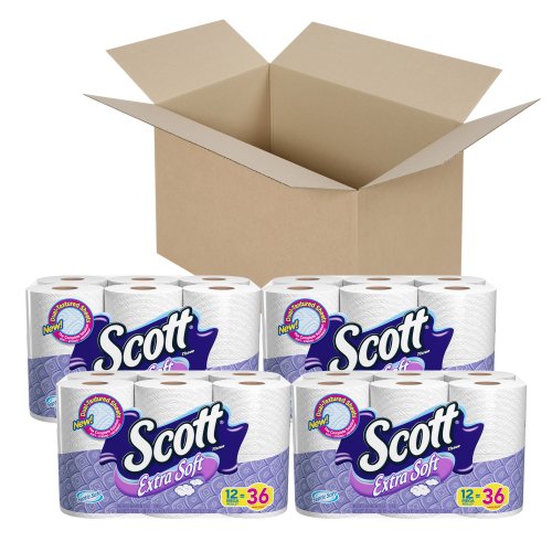 Scott Extra Soft Bath Tissue Mega Roll, 12 Count (Pack of 4) image